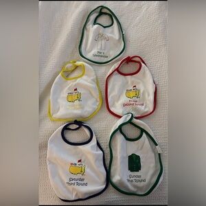 Masters Tournament Baby Bibs (Wednesday-Sunday). Good used condition.